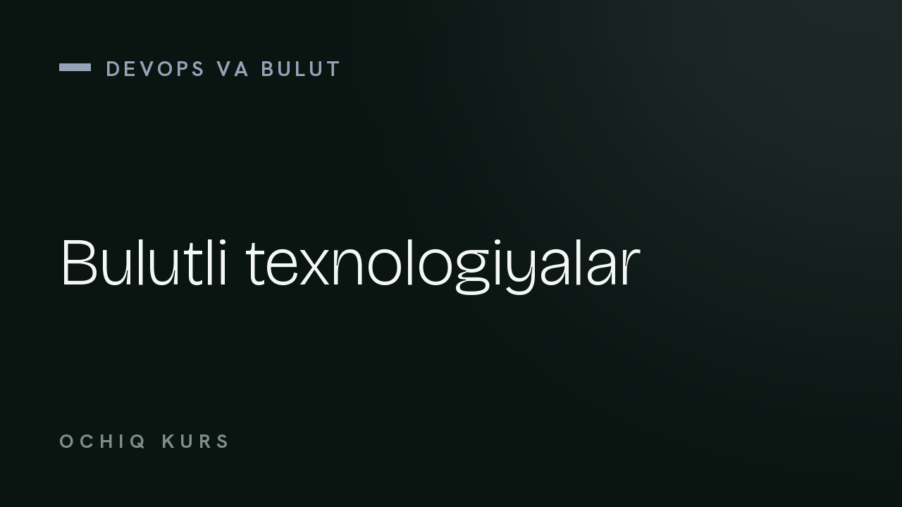Bulutli texnologiyalar