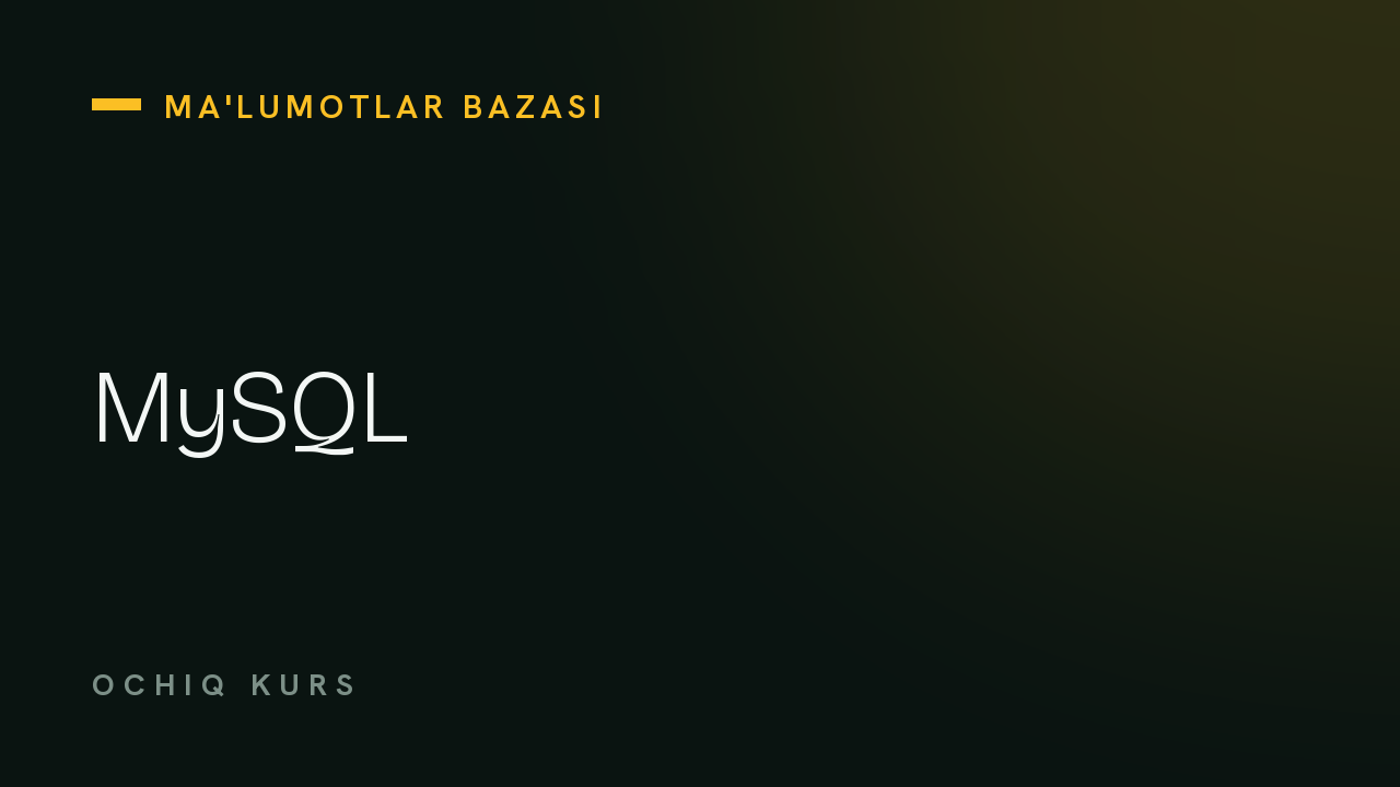 MySQL