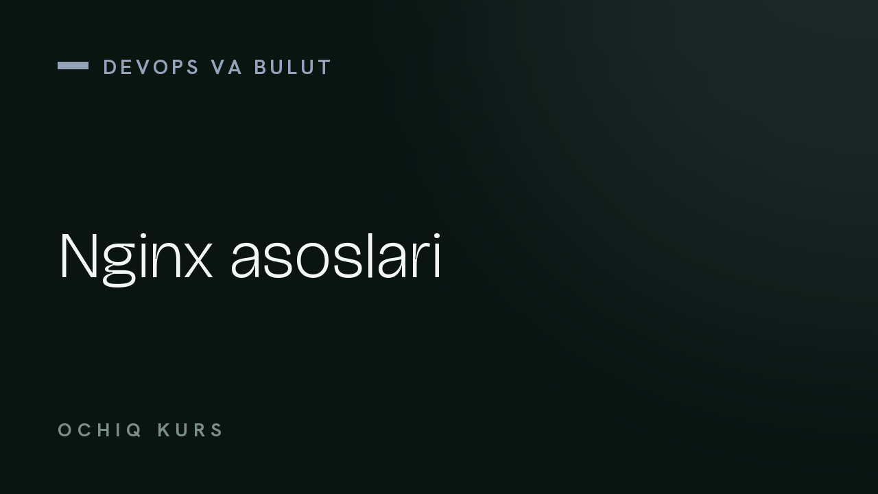 Nginx asoslari