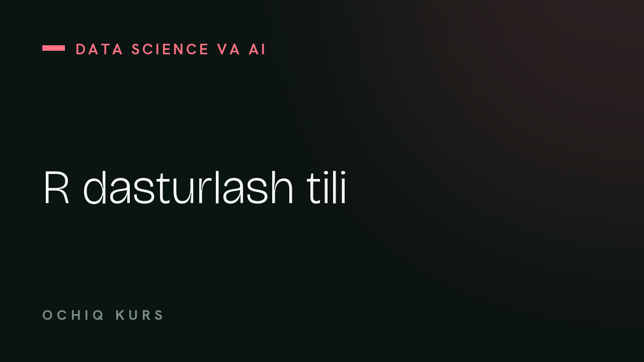 R dasturlash tili