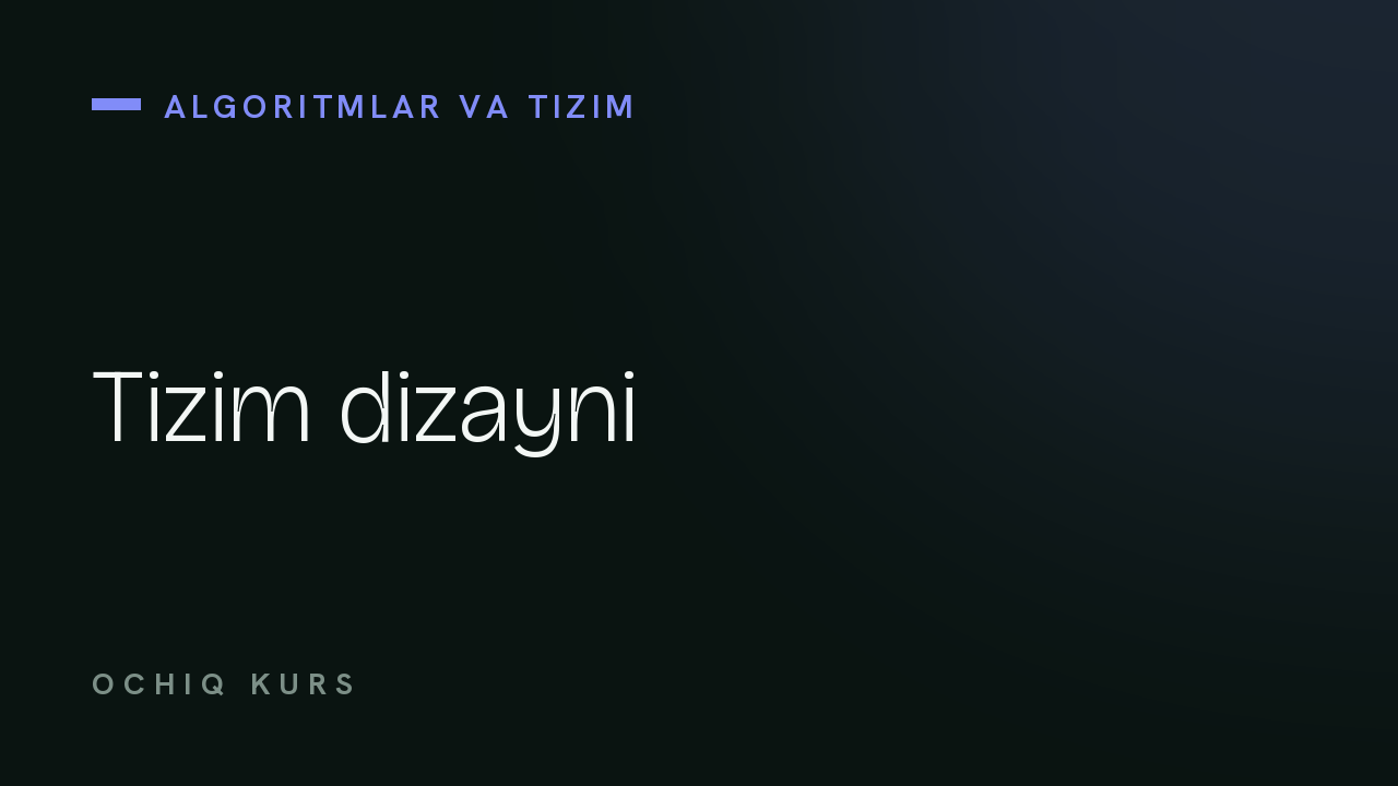 Tizim dizayni